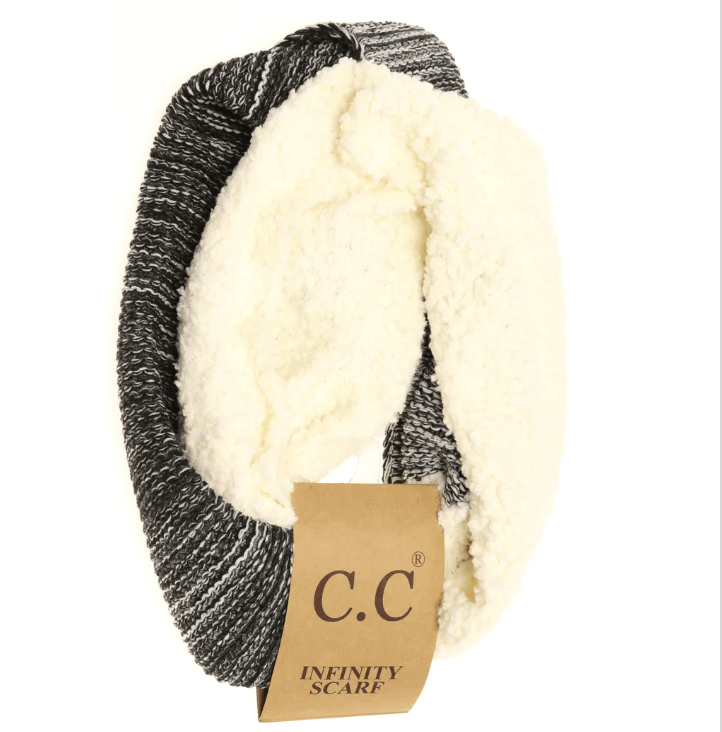 C.C Infinity Knit Scarf with Sherpa Lining INF7391 - Robin Boutique-Boutique 