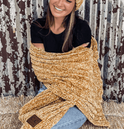 Solid Ribbed Chenille CC Scarf SF30 - Robin Boutique-Boutique 