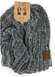 Solid Ribbed Chenille CC Scarf SF30 - Robin Boutique-Boutique 