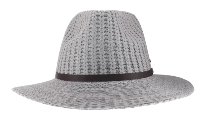 Knit Fedora Hat with Leather Band KP016 - Robin Boutique-Boutique 