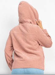 Cordoroy Jacket with Hood and Shearling lined BJ07273 - Robin Boutique-Boutique 
