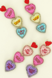 Various Valentines Day Beaded Earrings - Robin Boutique-Boutique 