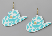 Cowgirl Hat Acetate Earrings - Robin Boutique-Boutique 