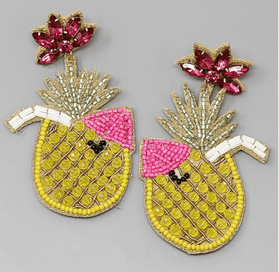 Various Beaded Cocktail Drinks Earrings - Robin Boutique-Boutique 