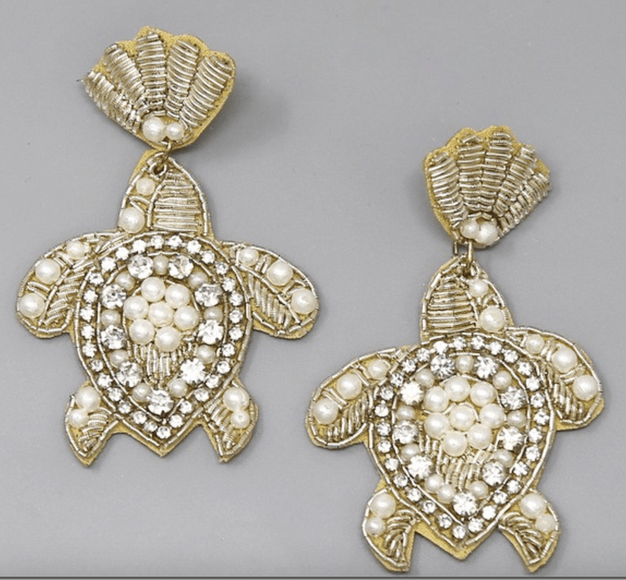 Various Beaded Turtle Earrings - Robin Boutique-Boutique 