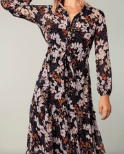 Button Down Bohemian Floral Dress 73003 LS By Lovestitch - Robin Boutique-Boutique 