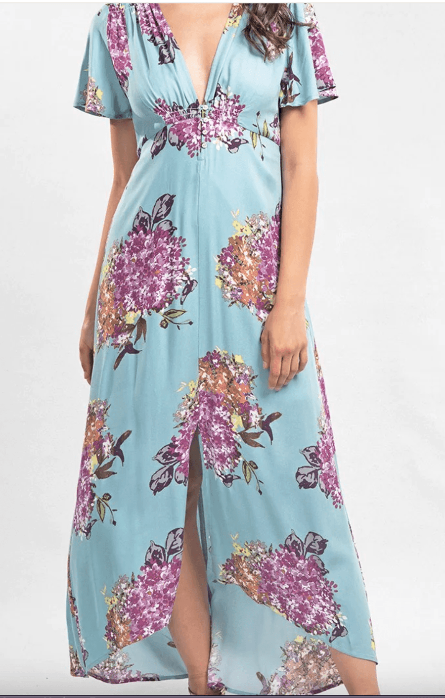 FloraL V-neck maxi dress 71223 WL - Robin Boutique-Boutique 