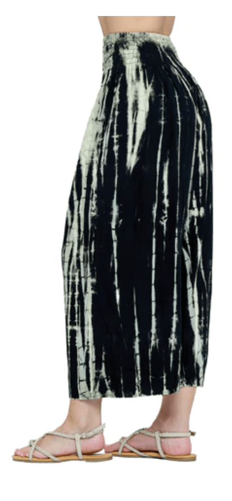 Yak Yeti Tye-Dye Capri w/ Lace Detail Pants 23161 - Robin Boutique-Boutique 