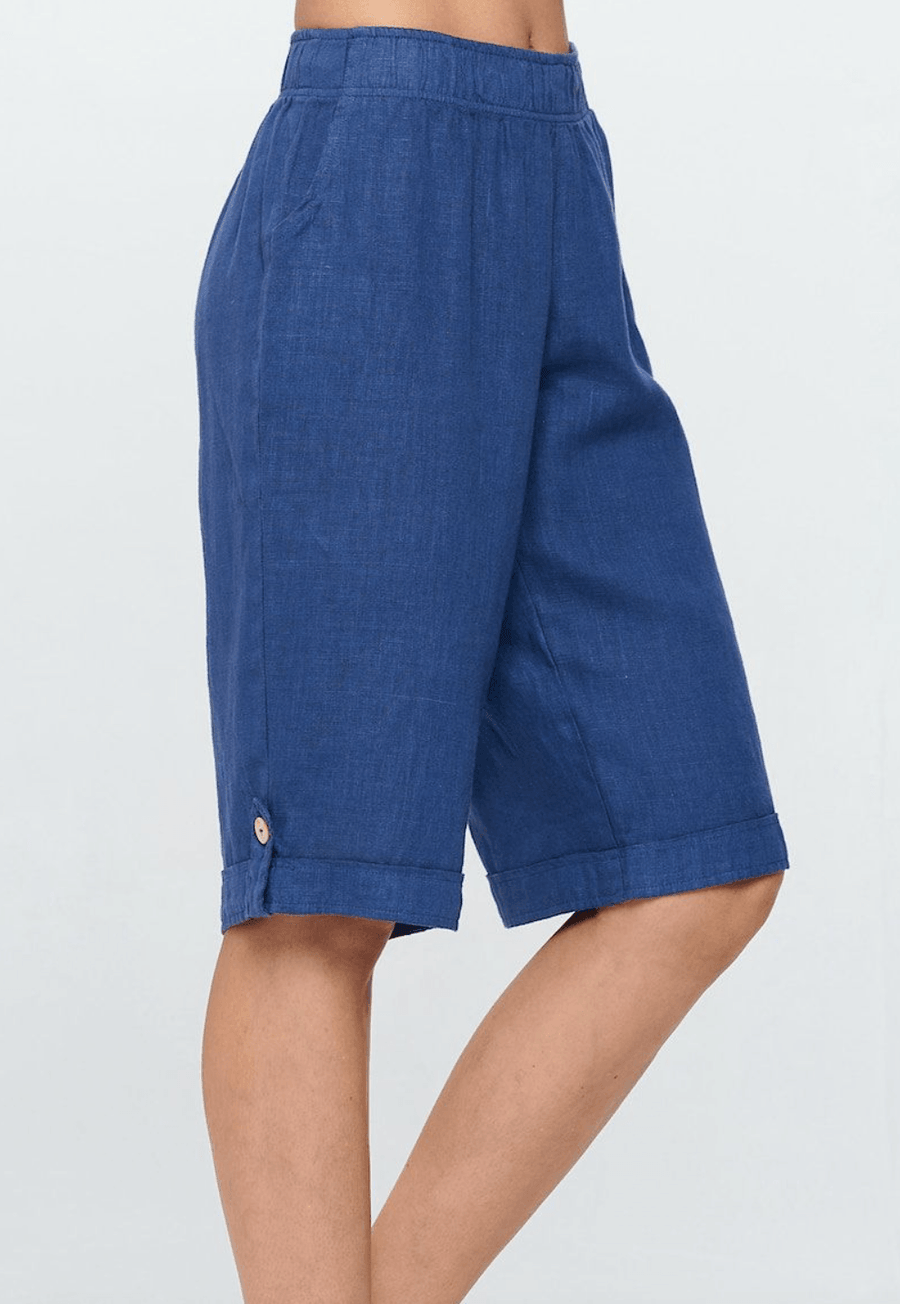 Focus Clothing Linen Bermuda Pants (L-674) - Robin Boutique-Boutique 