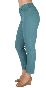 Ethyl Skinny Ankle Pants in Teal K359TEAL - Robin Boutique-Boutique 