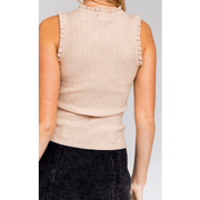 Sleeveless Pullover Ruffle Edge Top - Robin Boutique-Boutique 