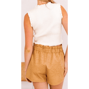 Sleeveless Pullover Ruffle Edge Top - Robin Boutique-Boutique 