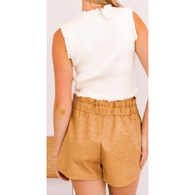 Sleeveless Pullover Ruffle Edge Top - Robin Boutique-Boutique 