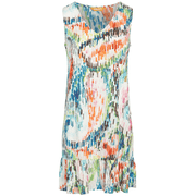 "Paisley Rain" V-Neckline Single Tier Ruffle Dress W3129 PARA - Robin Boutique-Boutique 