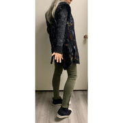 Black Wool felted sweater tunic vest in recycled fabrics - S/M/L -Measurements below. - Robin Boutique-Boutique 