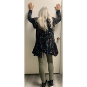 Black Wool felted sweater tunic vest in recycled fabrics - S/M/L -Measurements below. - Robin Boutique-Boutique 