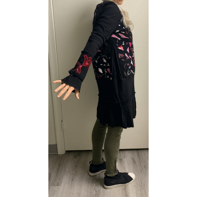 Recycled no waste felted Sweater dress tunic - Robin Boutique-Boutique    &.  Reloved Fabrics