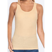 Rib Knit Tank Top with Racerback - Robin Boutique-Boutique 