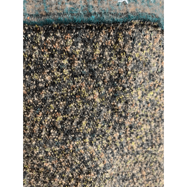 Green and brown wool pullover felted sweater jumper in recycled fabrics - Robin Boutique-Boutique 