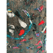 Green and brown wool pullover felted sweater jumper in recycled fabrics - Robin Boutique-Boutique 