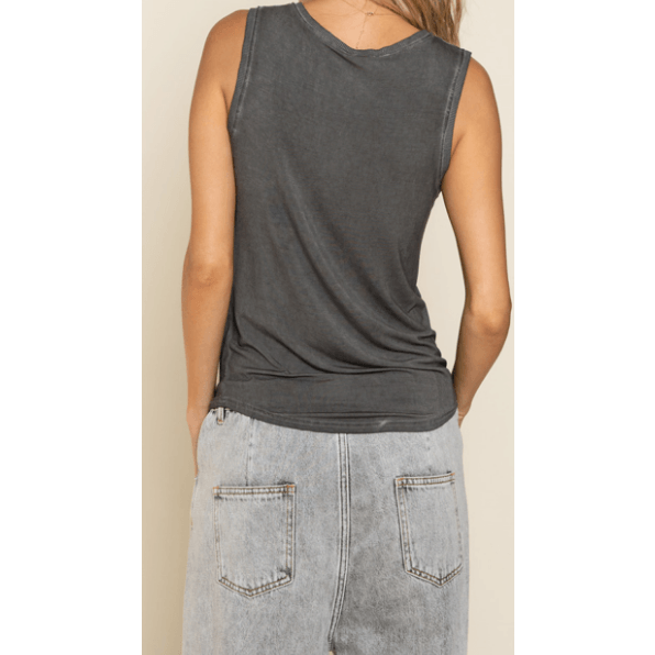 Sleeveless Button Down Top with Button Button Closure - Robin Boutique-Boutique 