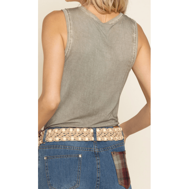 Sleeveless Button Down Top with Button Button Closure - Robin Boutique-Boutique 