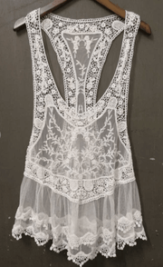 Lace Racerback Top by Madonna & Co - Robin Boutique-Boutique 