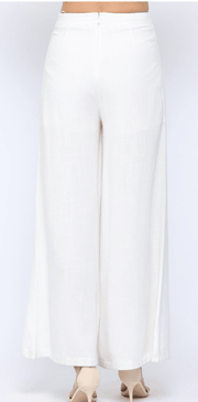 Linen Twist Front Waist Wide Leg Paints - Robin Boutique-Boutique 