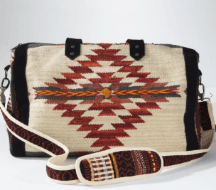 Hand Embroidered Aztec Print Duffle Bag - Robin Boutique-Boutique 