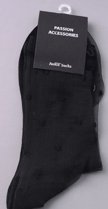 Polka Dot Mesh Socks in black and white 2928 - Robin Boutique-Boutique 