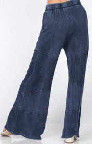 Wide Leg Lounge Pants with Contrast Panels - Robin Boutique-Boutique 