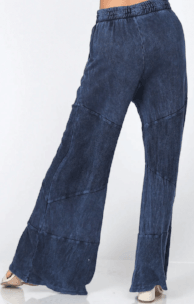 Wide Leg Lounge Pants with Contrast Panels - Robin Boutique-Boutique 