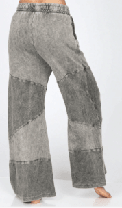 Wide Leg Lounge Pants with Contrast Panels - Robin Boutique-Boutique 