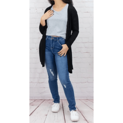 Long sleeve black cardigan - Robin Boutique-Boutique 