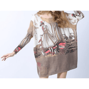 Maiden of the Woods with Bunnies Oversized Sweater - Robin Boutique-Boutique 