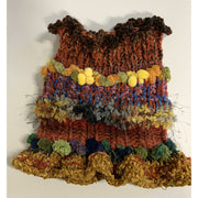 Long chenille edged infinity scarf in textures (5.)