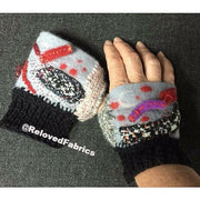 Felt, Embroidered, Knit and Crochet hand shorty gloves. Fingerless, Fingers Free, Hand Warmers, Glovette, Gloves - Robin Boutique-Boutique    &.  Reloved Fabrics