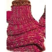 Hand knit text-ure fingerless gloves loaded with textures and colors. - Robin Boutique-Boutique    &.  Reloved Fabrics