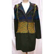 Vegan Cotton Knit Wrap Sweater Jumper Dress in Autumn shades Size M/L - Robin Boutique-Boutique 