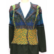 Vegan Cotton Knit Wrap Sweater Jumper Dress in Autumn shades Size M/L - Robin Boutique-Boutique 