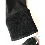 Black recycled up cycled sweater full finger winter gloves in stretch woo . - Robin Boutique-Boutique    &.  Reloved Fabrics