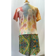 Recycled Tye-dye Shirt pullover top for women with side pocket size Large - Robin Boutique-Boutique 