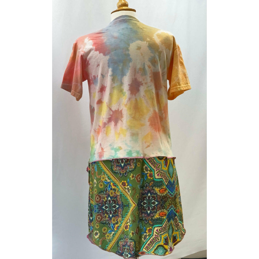 Recycled Tye-dye Shirt pullover top for women with side pocket size Large - Robin Boutique-Boutique 