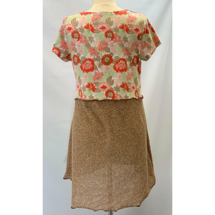 Repurposed cotton shirt into new tunic with side pocket Size Small - Medium - Robin Boutique-Boutique 