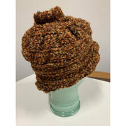 Vegan hypo allergenic cozy soft warm free form brown heather hat EXTRA SMALL. - Robin Boutique-Boutique 
