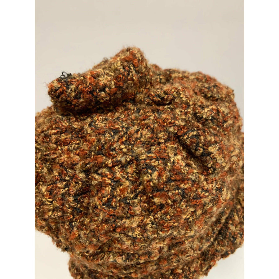 Vegan hypo allergenic cozy soft warm free form brown heather hat EXTRA SMALL. - Robin Boutique-Boutique 