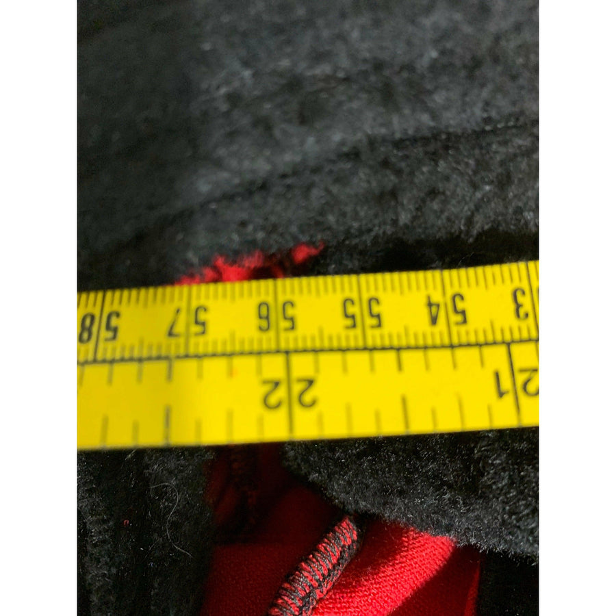 Vegan cozy soft warm free-formed black fleece with poly red winter hat. Free Shipping. - Robin Boutique-Boutique 