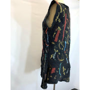 Black Wool felted sweater tunic vest in recycled fabrics - S/M/L -Measurements below. - Robin Boutique-Boutique 