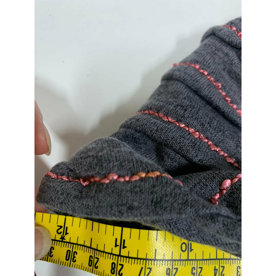 Vegan hypo allergenic cozy soft warm free form gray and pink trimmed hat. Free Shipping - Robin Boutique-Boutique 