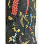 Black Wool felted sweater tunic vest in recycled fabrics - S/M/L -Measurements below. - Robin Boutique-Boutique 